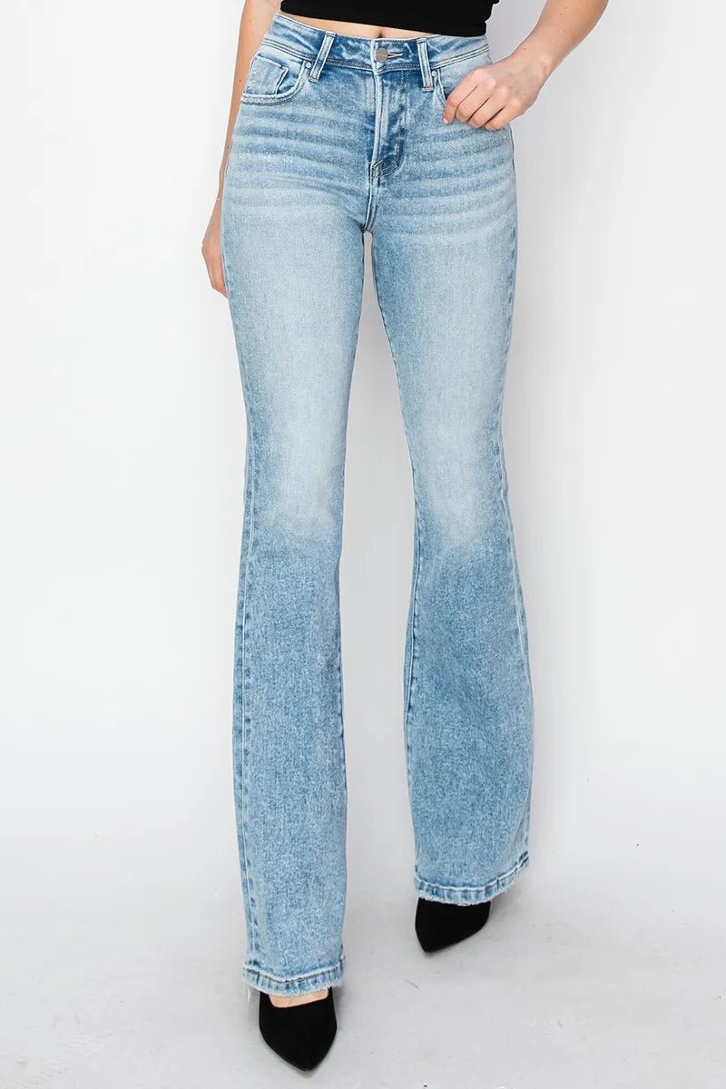 High Rise Fit Flare Bootcut Jeans - Easy Pickins Store