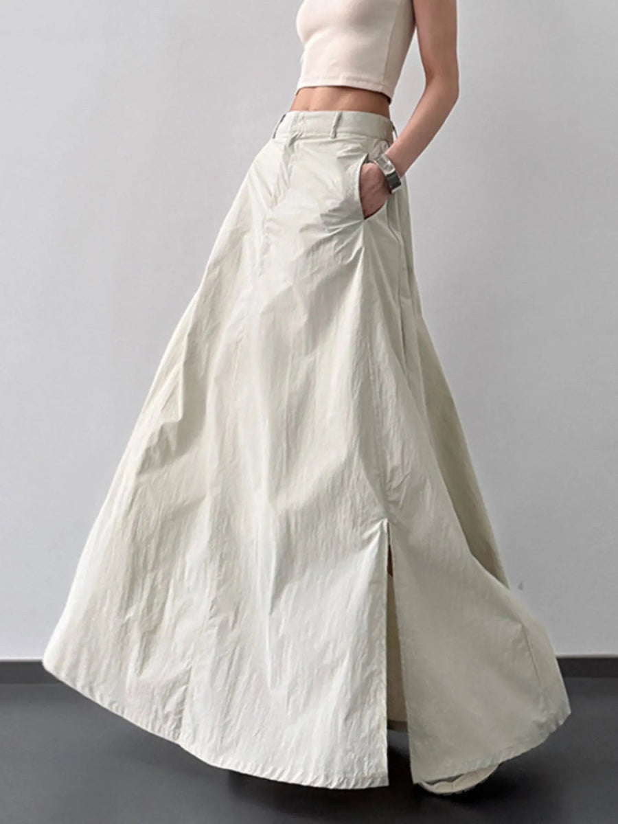 High Waist Slit Maxi Skirt - Easy Pickins Store