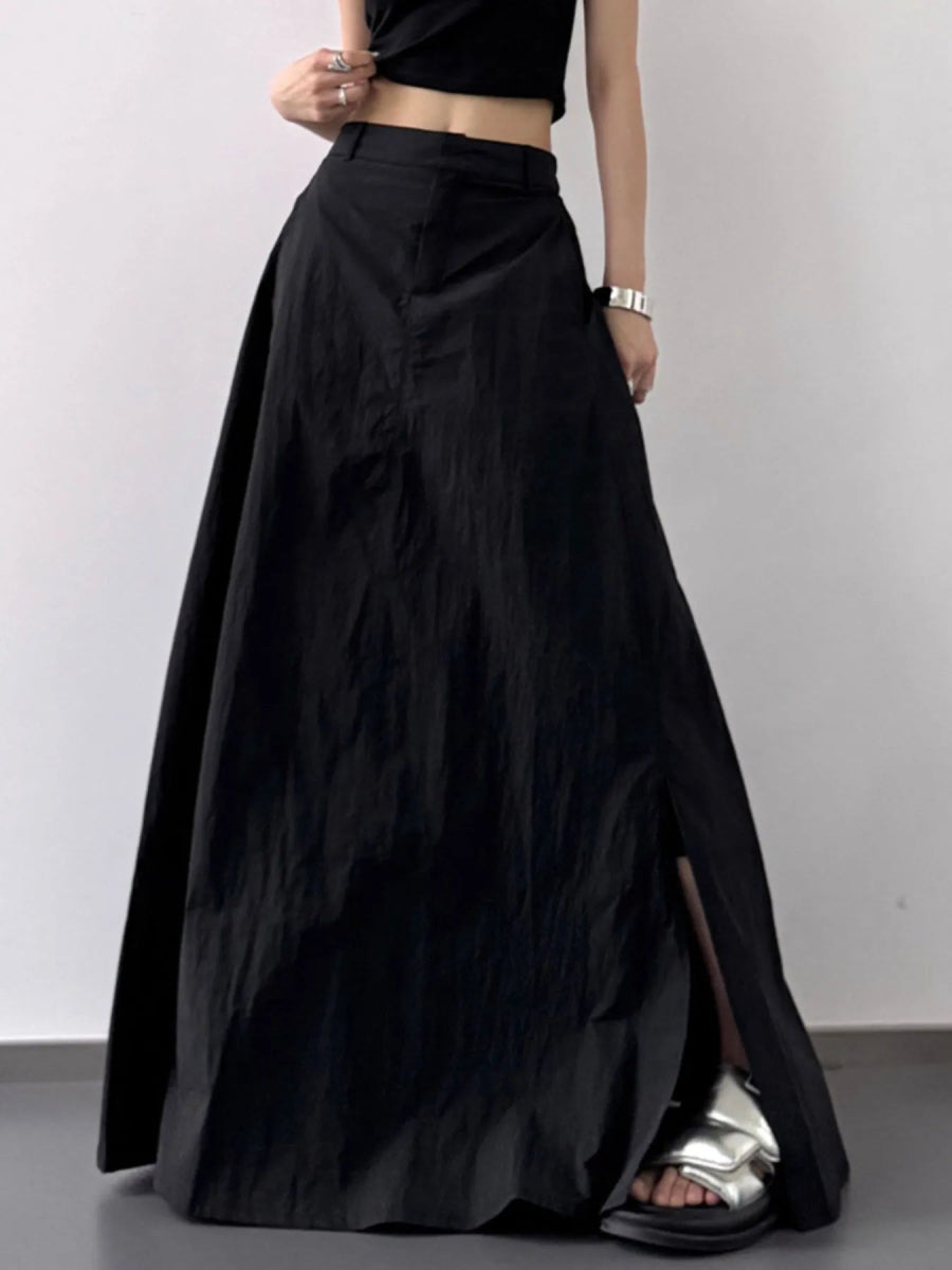 High Waist Slit Maxi Skirt - Easy Pickins Store