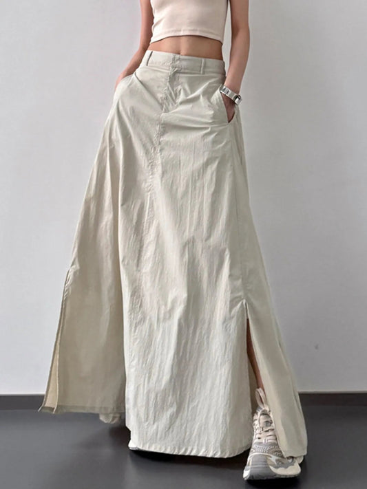 High Waist Slit Maxi Skirt - Easy Pickins Store