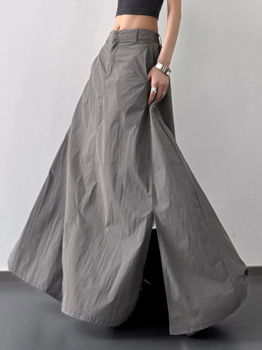 High Waist Slit Maxi Skirt - Easy Pickins Store