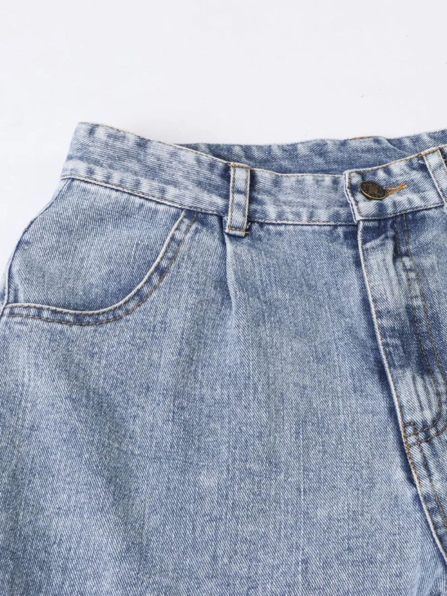 High Waist Straight Leg Buttoned Jeans - Easy Pickins Store