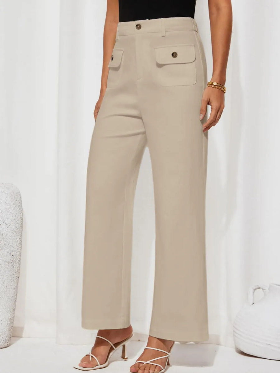 High Waist Wide Leg Pants - Easy Pickins Store
