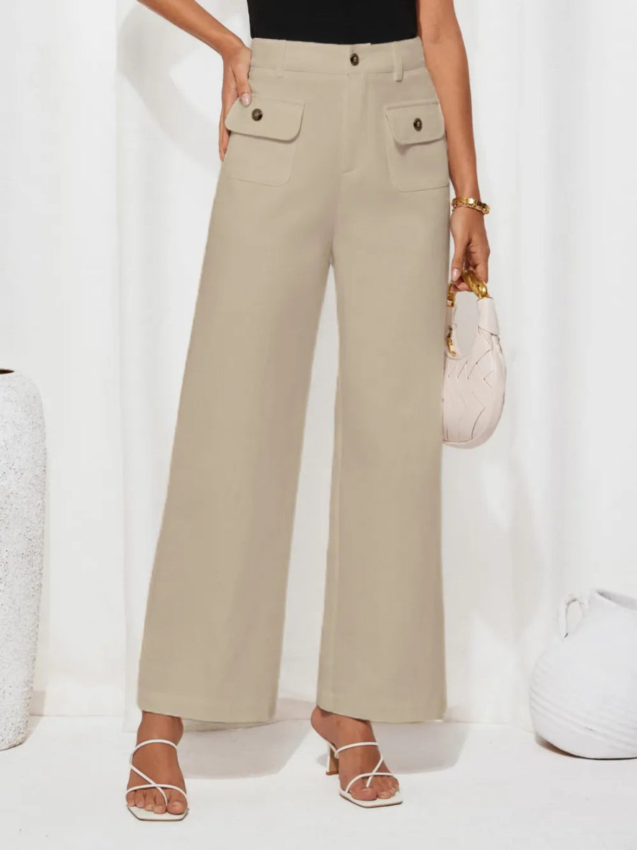 High Waist Wide Leg Pants - Easy Pickins Store