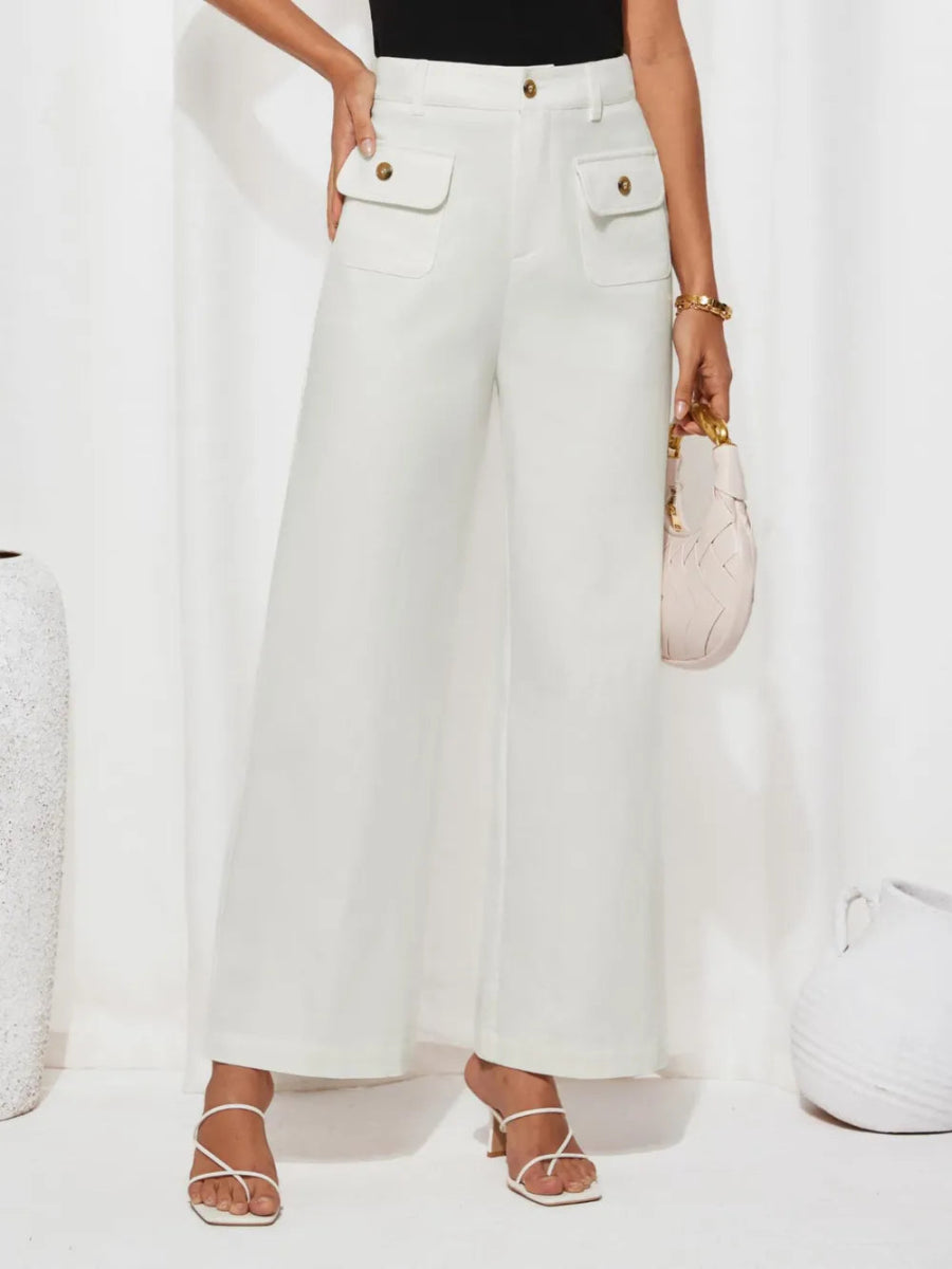 High Waist Wide Leg Pants - Easy Pickins Store