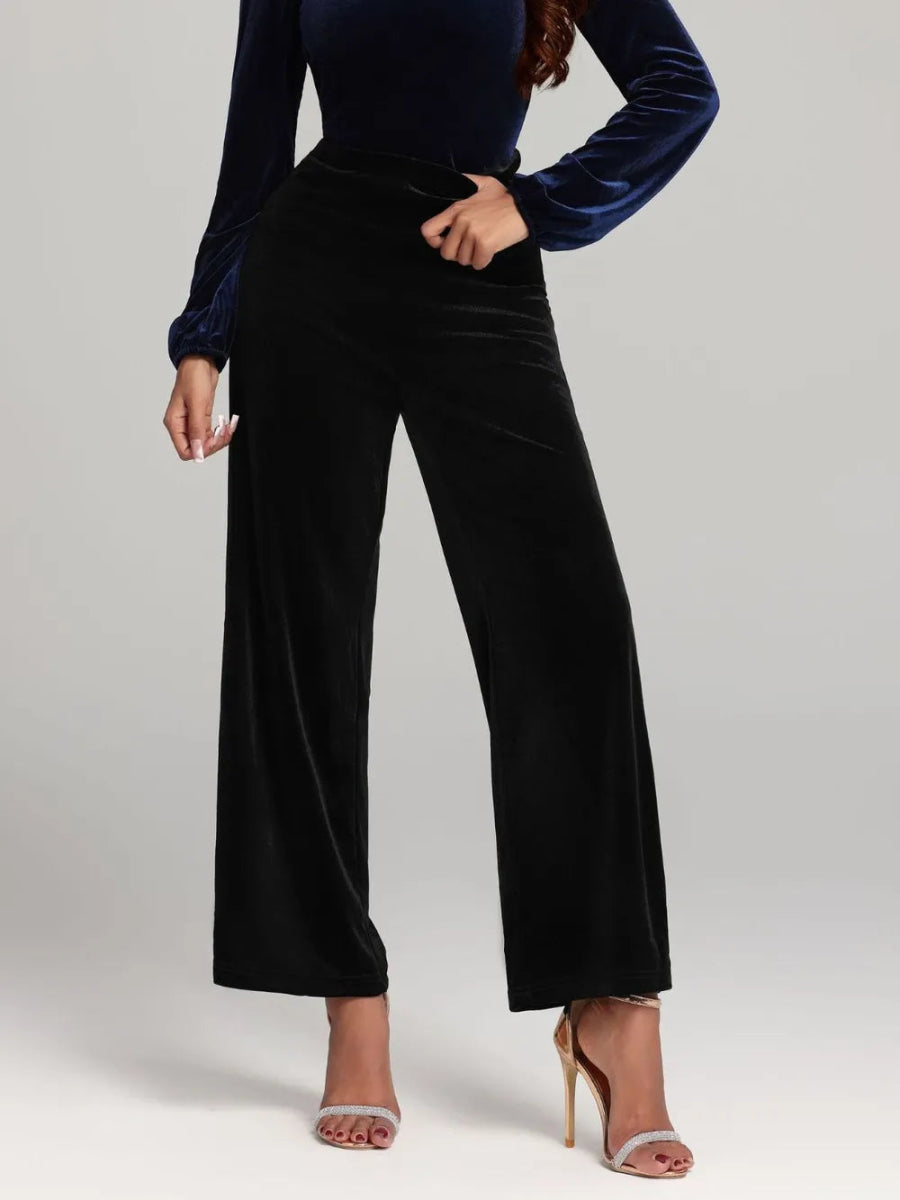 High Waist Wide Leg Pants - Easy Pickins Store