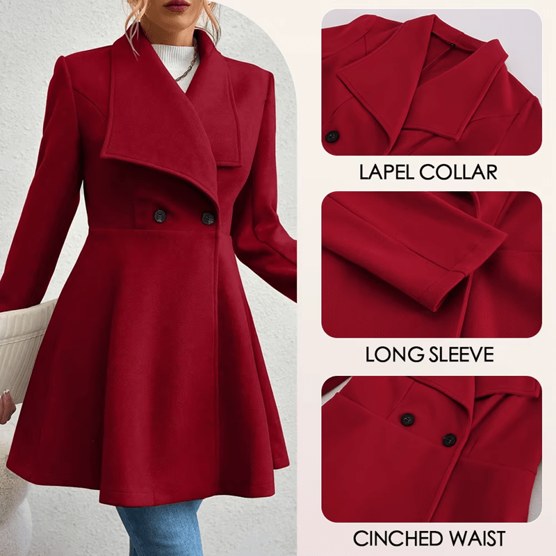 Long Sleeve Lapel Button - Up Coat - Easy Pickins Store