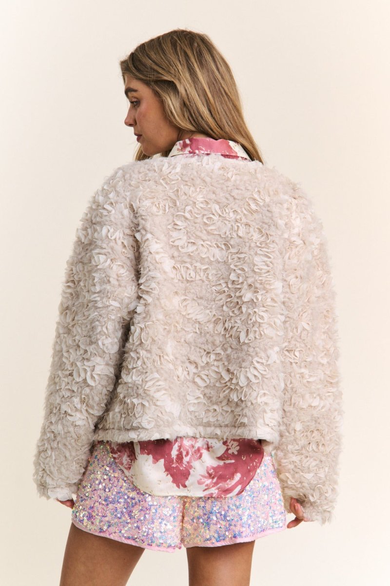 Mixed Fabric Chic Jacket - Easy Pickins Store