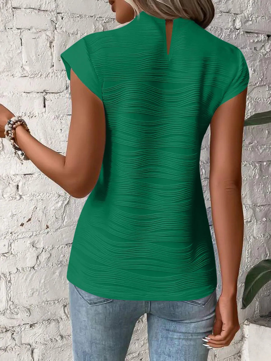 Mock Neck Cap Sleeve Top - Easy Pickins Store