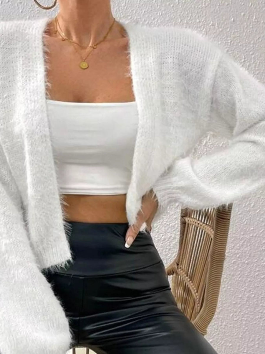 Open Front Long Sleeve Cardigan - Easy Pickins Store