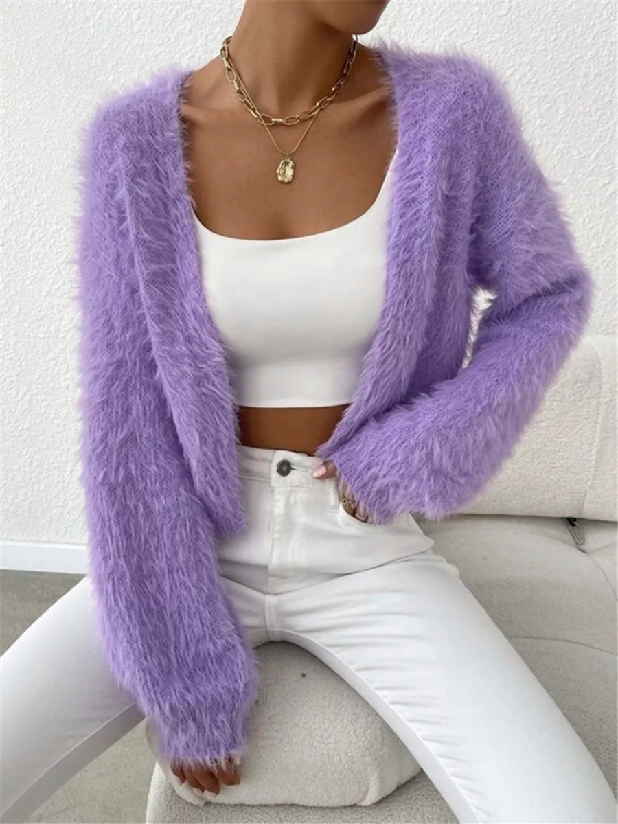 Open Front Long Sleeve Cardigan - Easy Pickins Store
