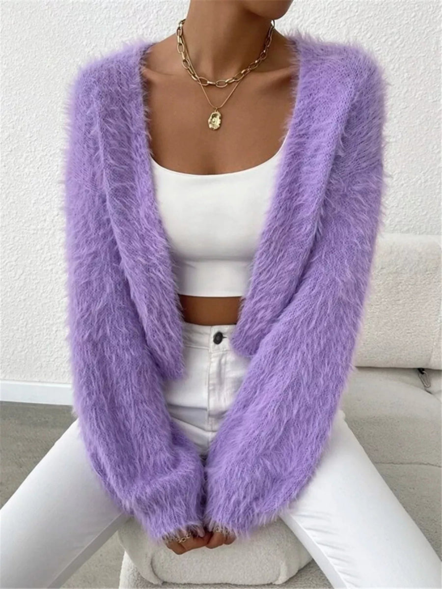 Open Front Long Sleeve Cardigan - Easy Pickins Store
