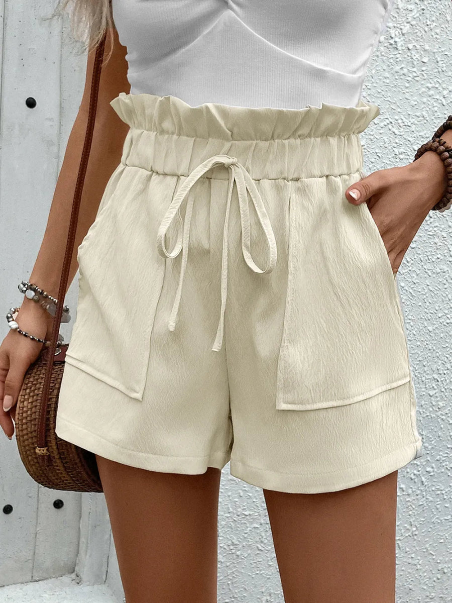 Paperbag Waist Shorts with Pockets - Easy Pickins Store