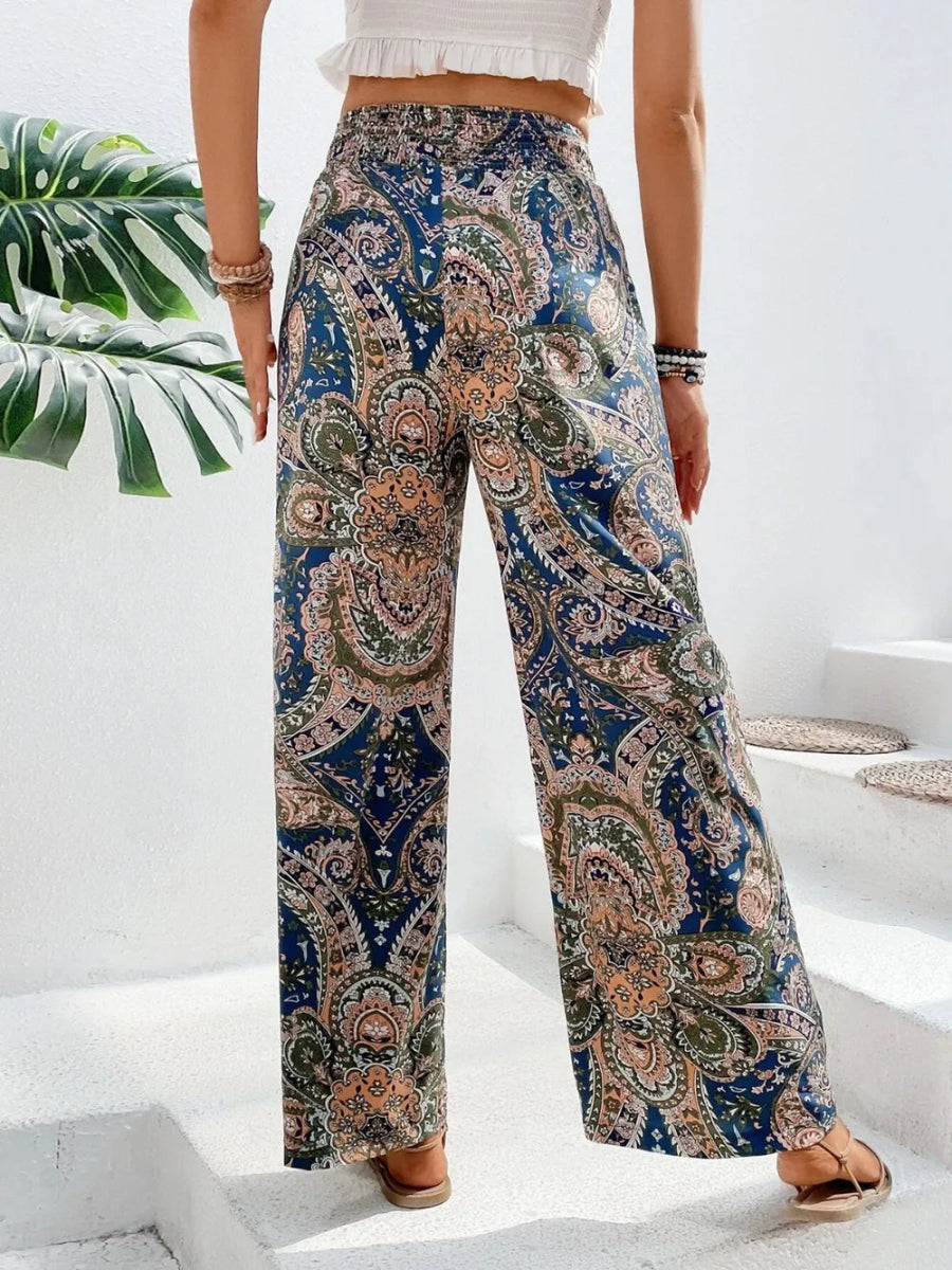 Printed Wide Leg Pants - Easy Pickins Store