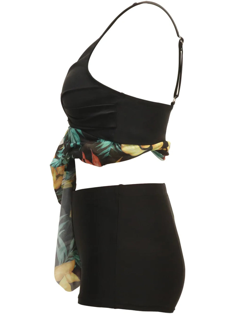 Printed Wide Strap Two - Piece Swim Set - Easy Pickins Store
