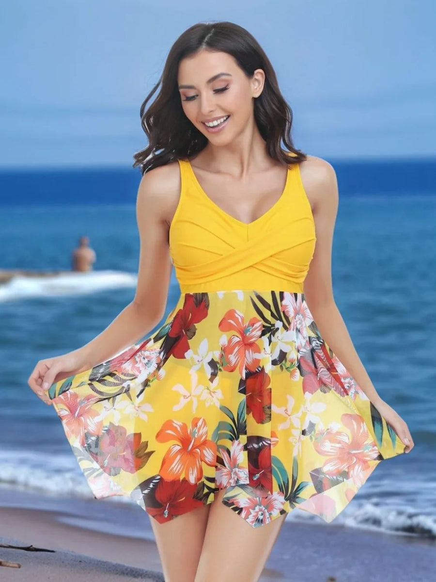 Printed Wide Strap Two - Piece Swim Set - Easy Pickins Store