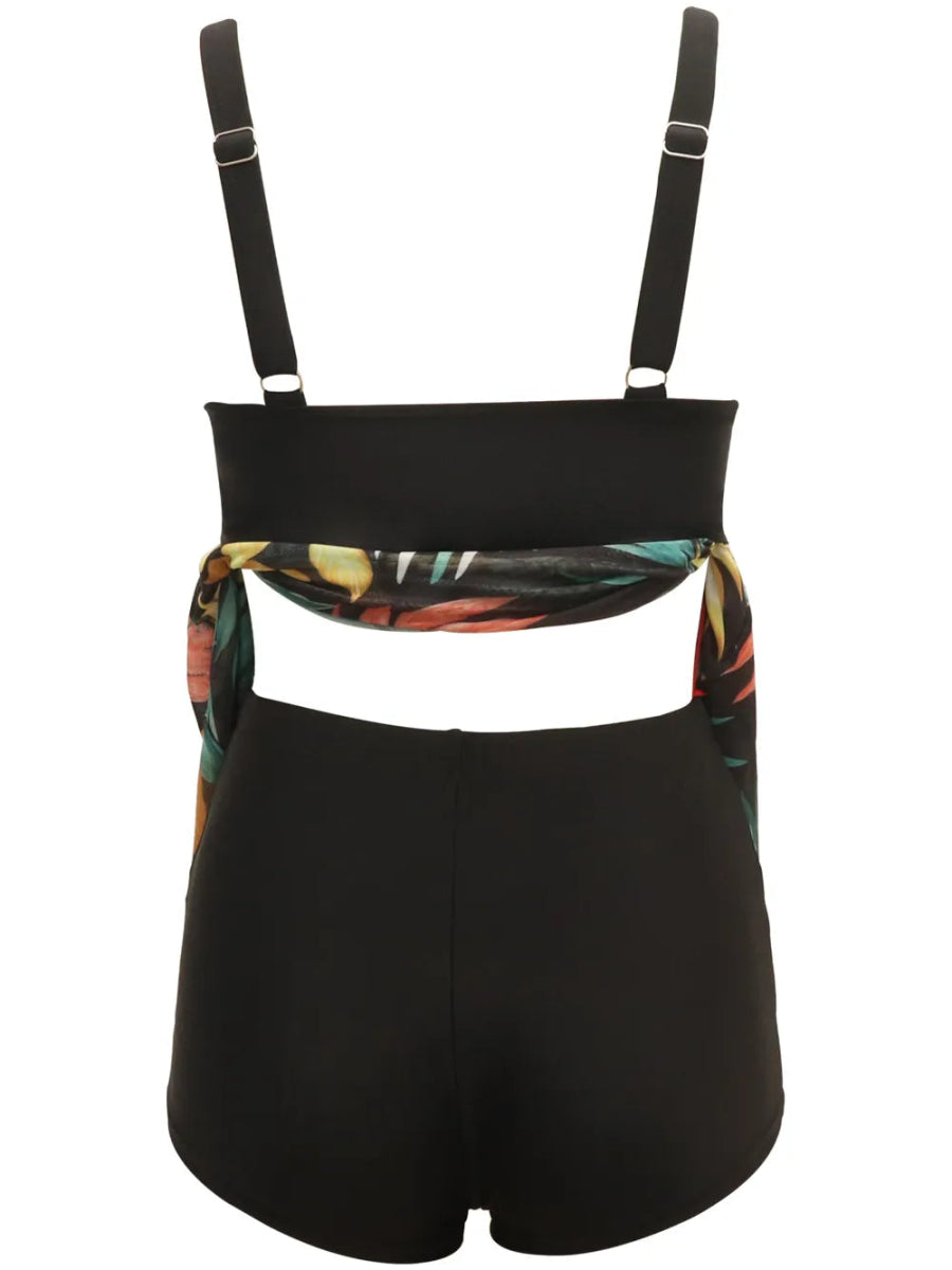 Printed Wide Strap Two - Piece Swim Set - Easy Pickins Store