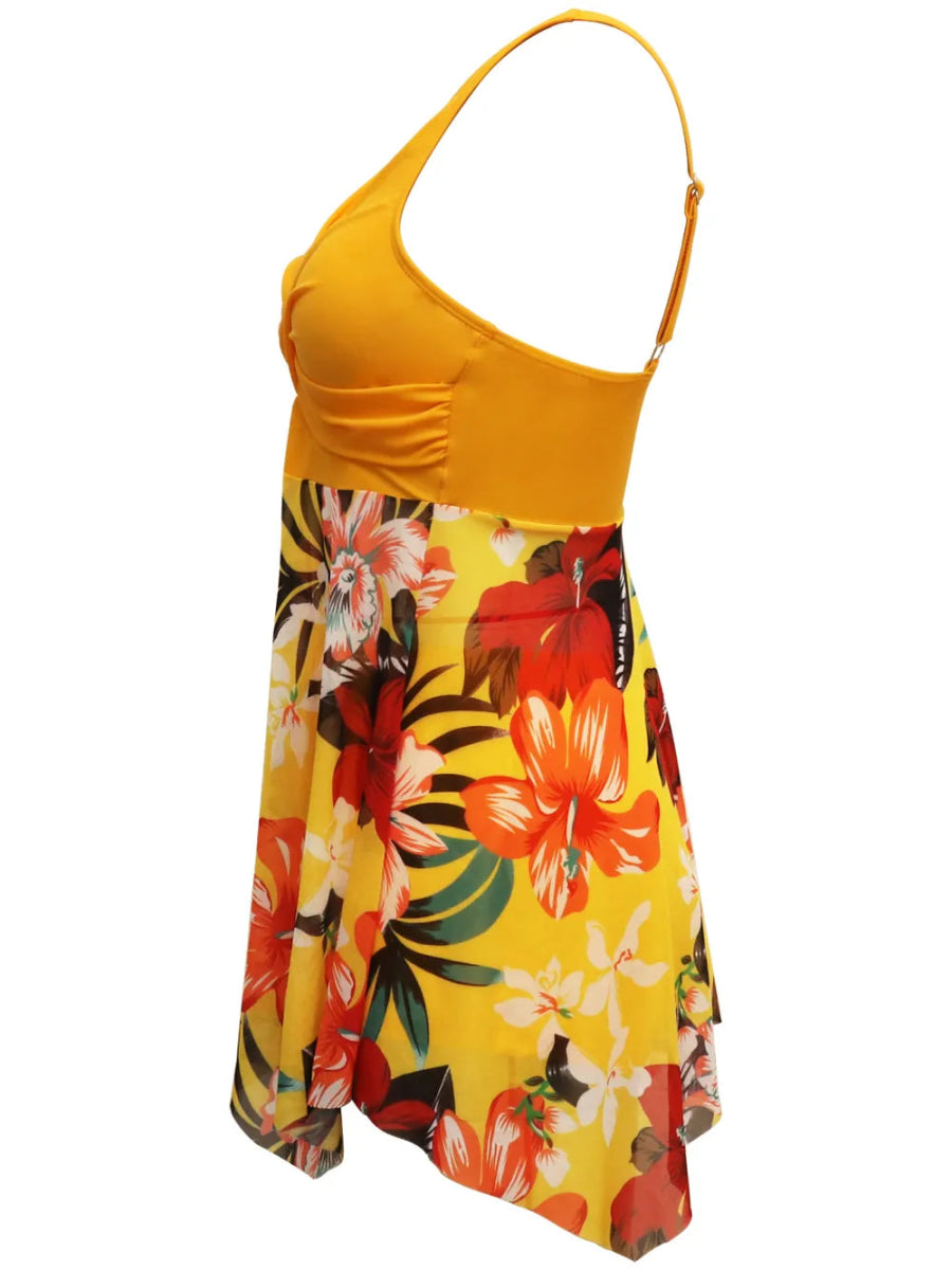 Printed Wide Strap Two - Piece Swim Set - Easy Pickins Store
