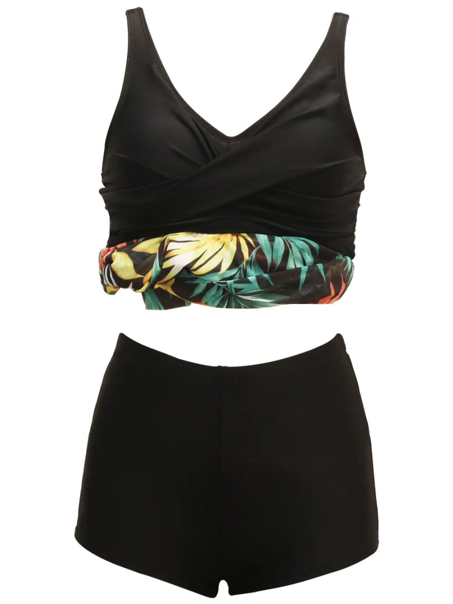 Printed Wide Strap Two - Piece Swim Set - Easy Pickins Store