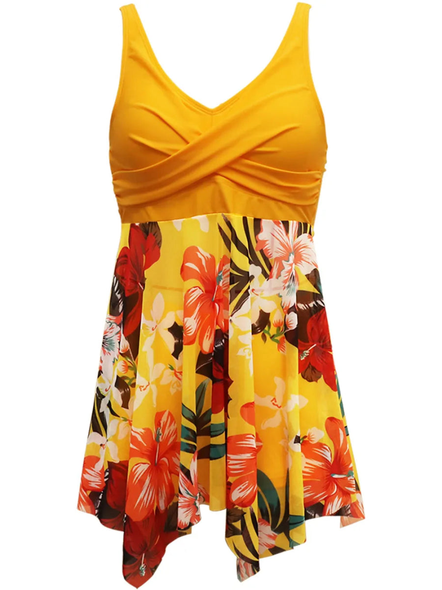 Printed Wide Strap Two - Piece Swim Set - Easy Pickins Store
