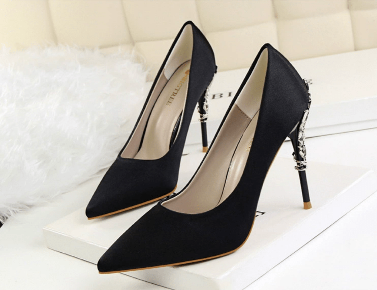 Pumps Crystal Solid Buckle Shallow High Heels - Easy Pickins Store