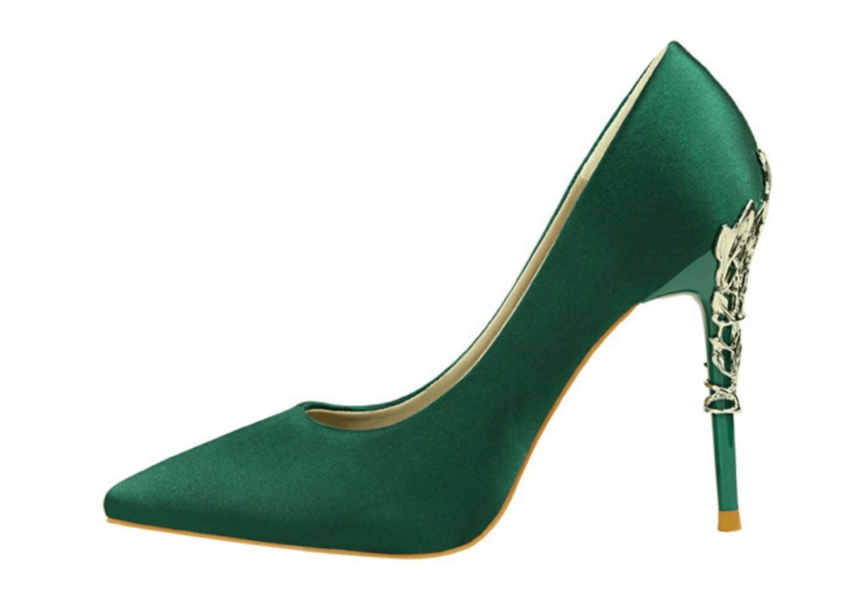 Pumps Crystal Solid Buckle Shallow High Heels - Easy Pickins Store