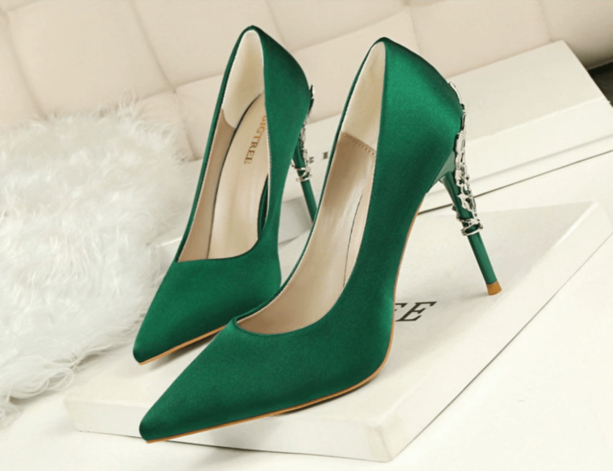 Pumps Crystal Solid Buckle Shallow High Heels - Easy Pickins Store