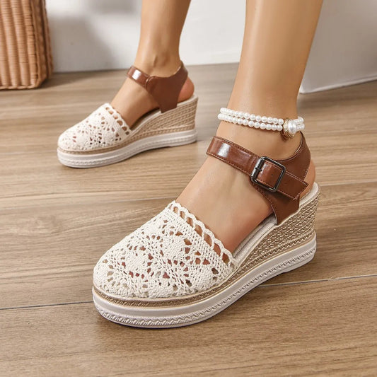 Round Toe Wedge Sandals - Easy Pickins Store