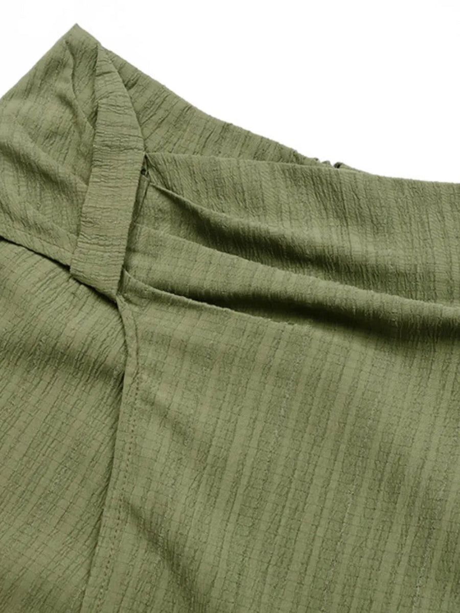 Ruched High Rise Shorts with Back Zipper - Easy Pickins Store