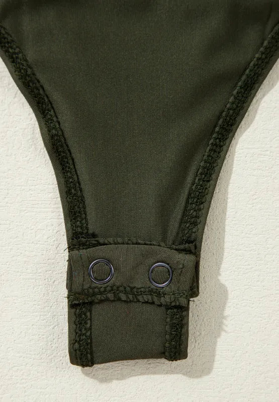 Ruched Surplice Long Sleeve Bodysuit - Easy Pickins Store