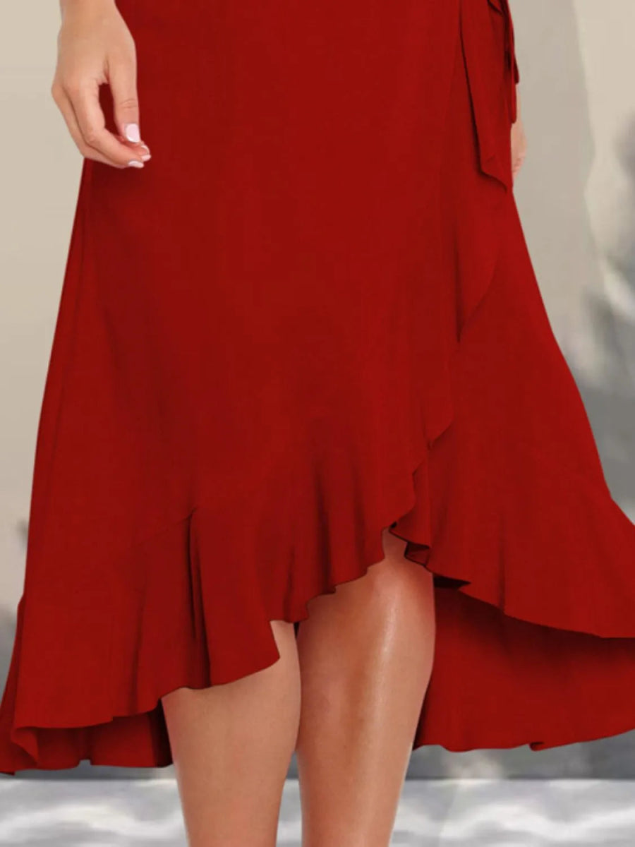 Ruffled Hem Tied Skirt - Easy Pickins Store