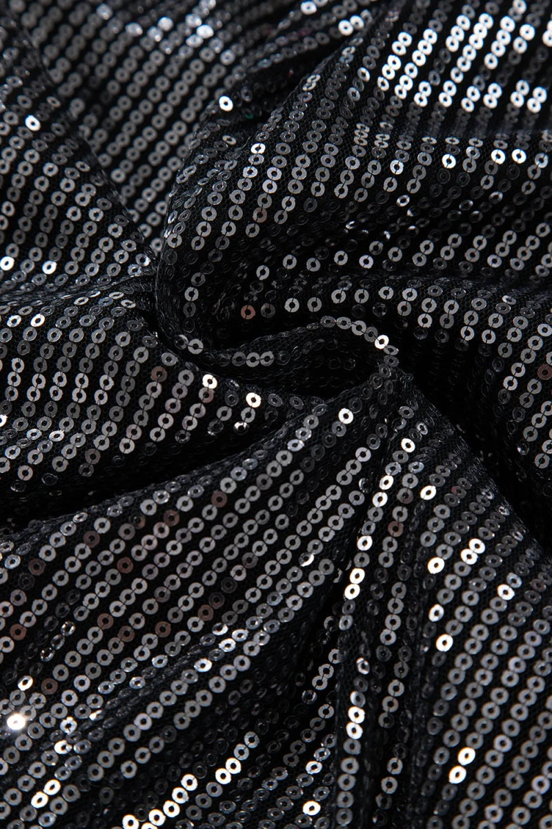 Sequin Surplice Long Sleeve Bodysuit - Easy Pickins Store