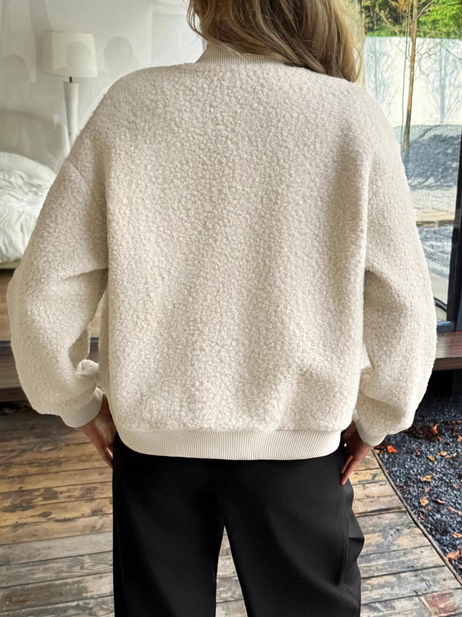 Snap Down Dropped Shoulder Jacket - Easy Pickins Store