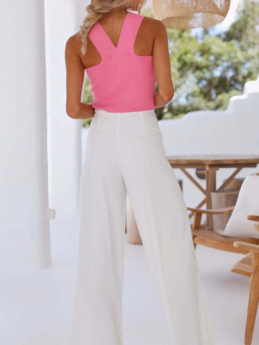 Square Neck Ribbed Crop Tank Top - Easy Pickins Store