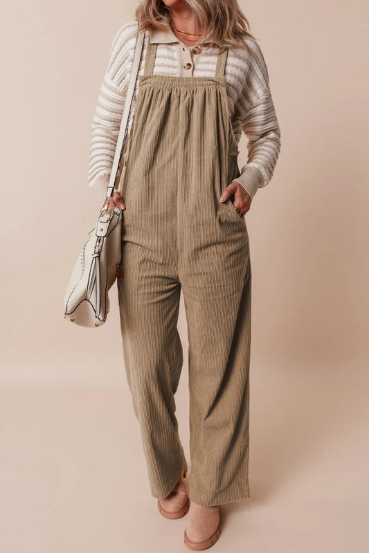 Square Neck Wide Strap Overalls - Easy Pickins Store