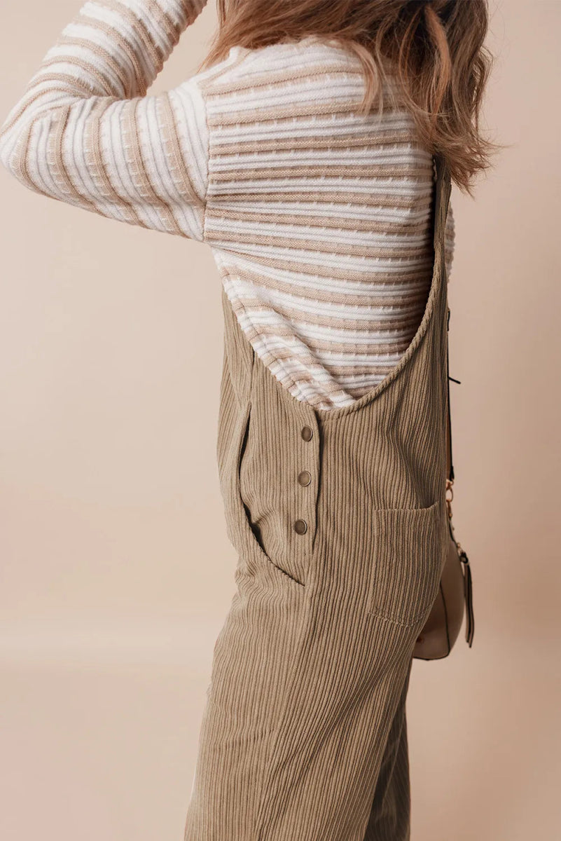 Square Neck Wide Strap Overalls - Easy Pickins Store