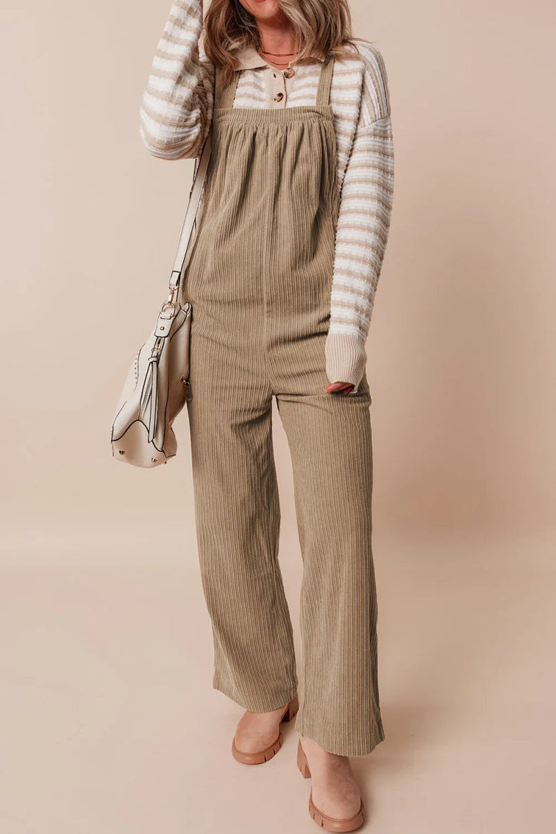 Square Neck Wide Strap Overalls - Easy Pickins Store