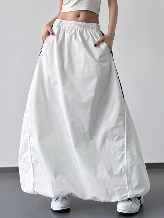 Striped Elastic Waist Maxi Skirt - Easy Pickins Store
