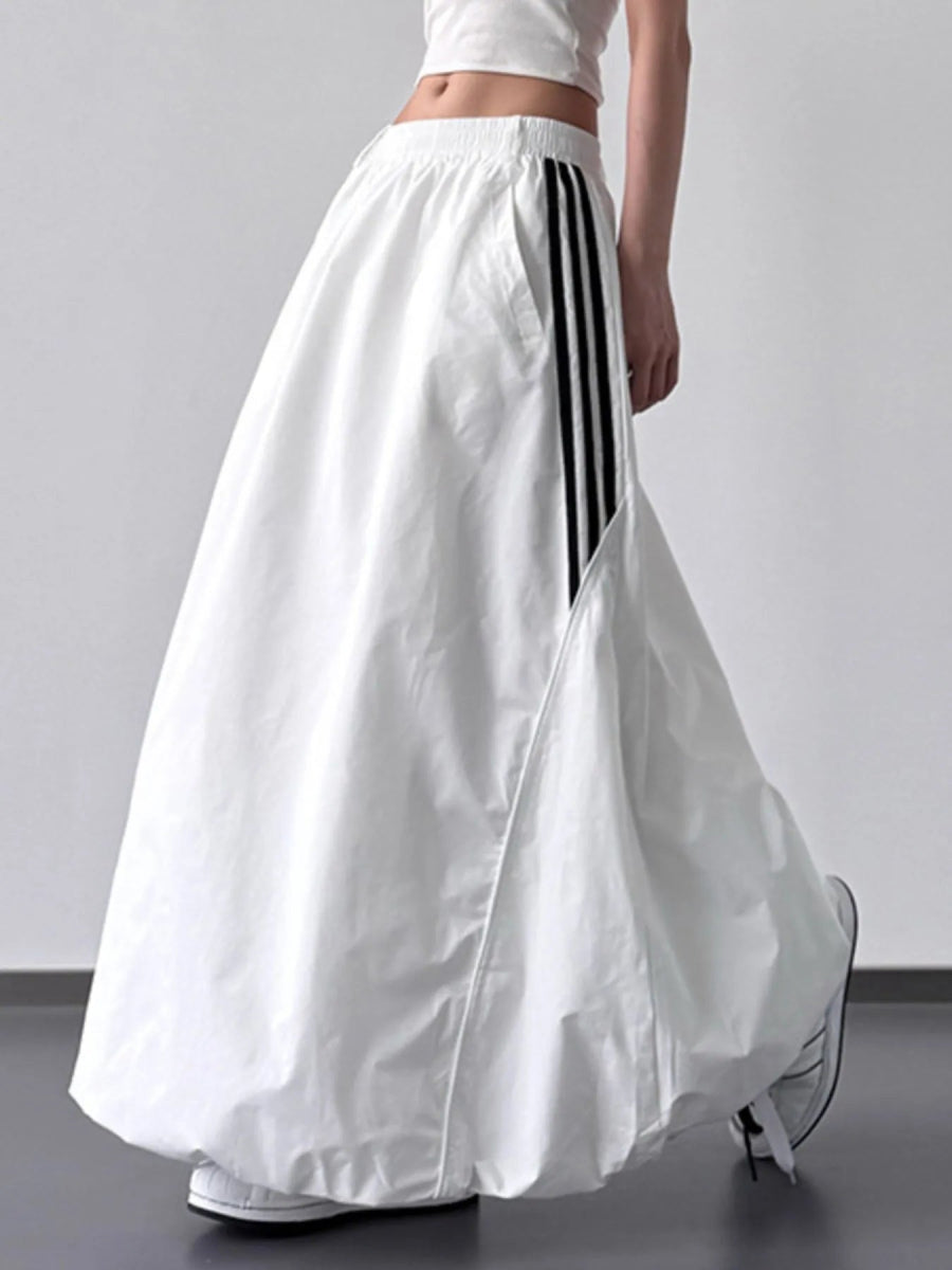 Striped Elastic Waist Maxi Skirt - Easy Pickins Store