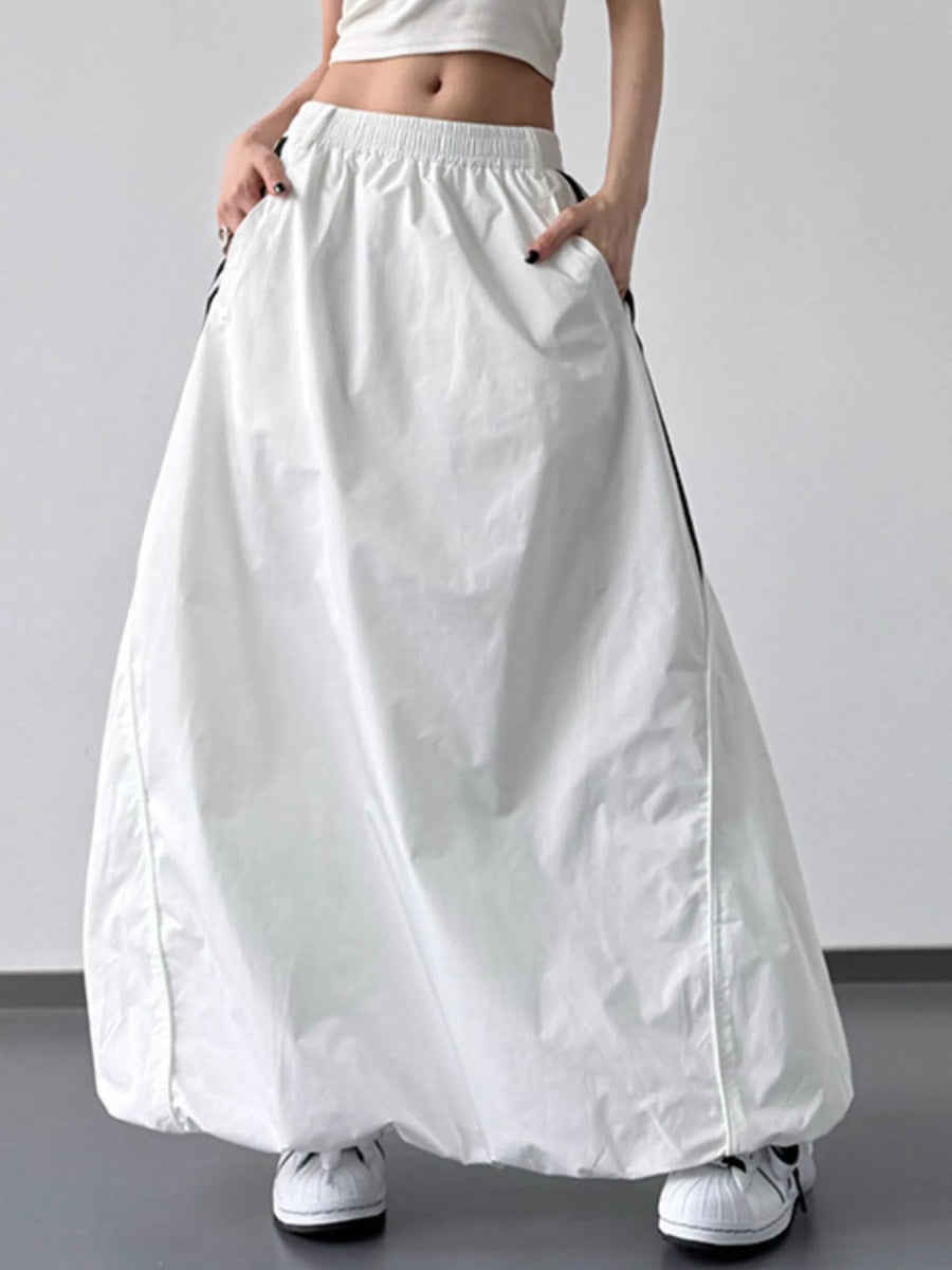 Striped Elastic Waist Maxi Skirt - Easy Pickins Store