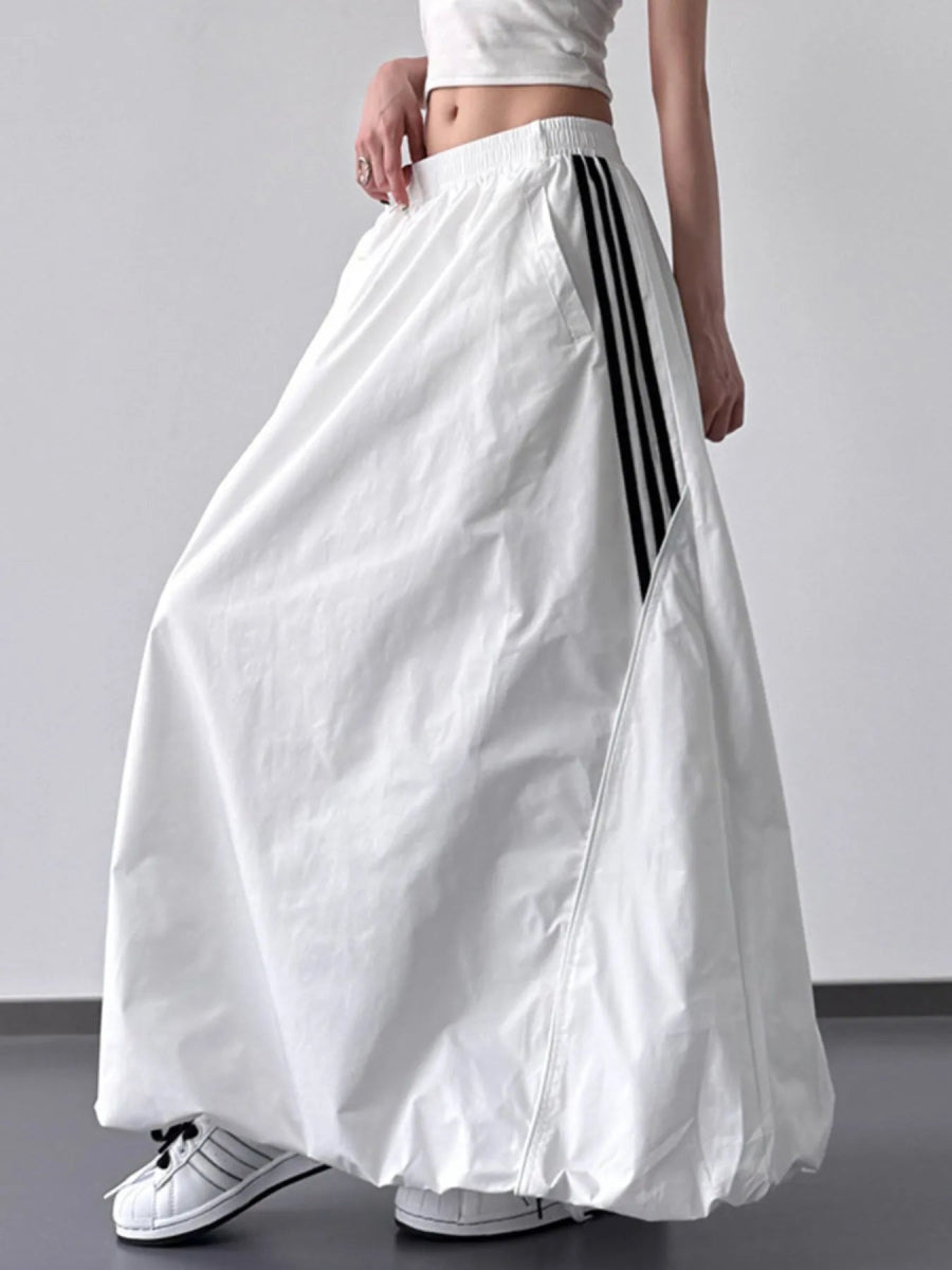 Striped Elastic Waist Maxi Skirt - Easy Pickins Store
