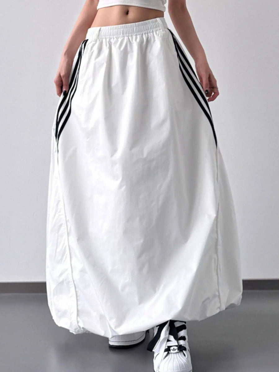Striped Elastic Waist Maxi Skirt - Easy Pickins Store