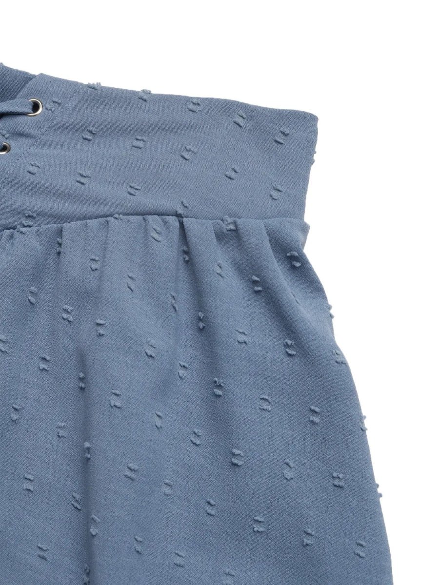 Swiss Dot Lace Up Shorts - Easy Pickins Store
