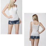 2 Pcs Soft Cotton Tank Top Sleeveless Lace Camisole Slim Cropped - Easy Pickins Store