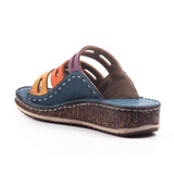3 Color Stitching Sandals Open Toe Platform Wedge Slides - Easy Pickins Store
