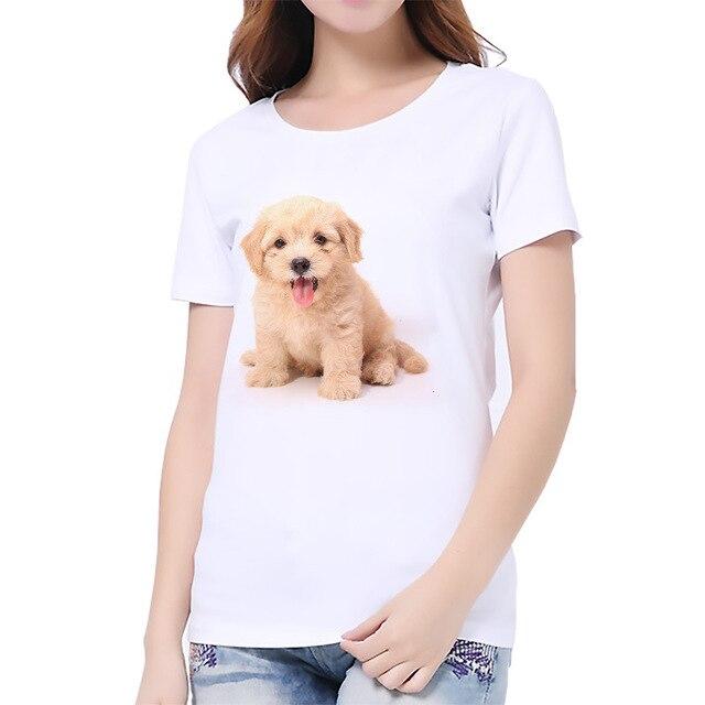 3D Cat Print White Soft T-shirt Short sleeve Round neck - Easy Pickins Store