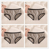 4 pcs Cotton Panties Low Waist Breathable Skin Friendly - Easy Pickins Store