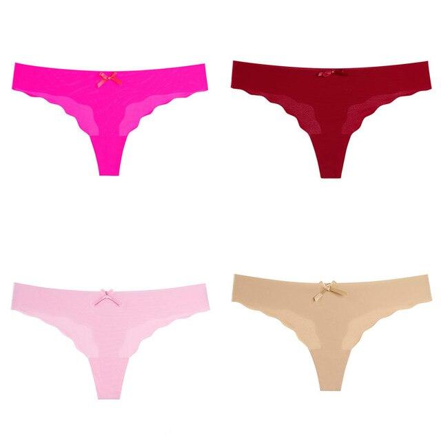 4 pcs Thong Leopard Seamless Panties Low Waist - Easy Pickins Store