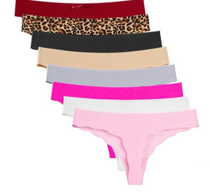 4 pcs Thong Leopard Seamless Panties Low Waist - Easy Pickins Store