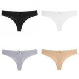 4 pcs Thong Leopard Seamless Panties Low Waist - Easy Pickins Store